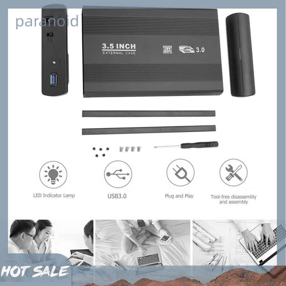 Hộp Đựng Ổ Cứng Ngoài 3.5 inch SATA HDD SSD Usb 3.0 / USB2.0 | BigBuy360 - bigbuy360.vn