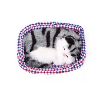 Mèo Bông Nằm Ngủ Trong Nôi Trang Trí Ô Tô Decor Nhà Cửa - Art House