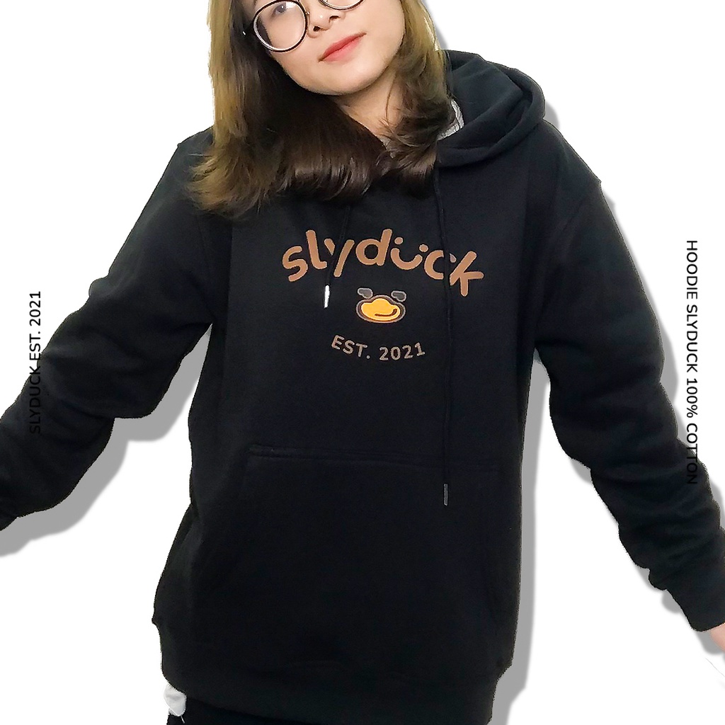 Áo khoác hoodie local brand SLYDUCK nỉ bông cotton có mũ 2 lớp form rộng oversize unisex