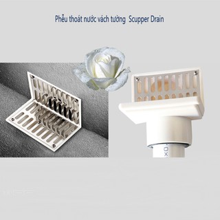 PHỄU THOÁT NƯỚC VÁCH TƯỜNG CHỐNG MÙI 125x70mm INOX304 NX140ts-ABS