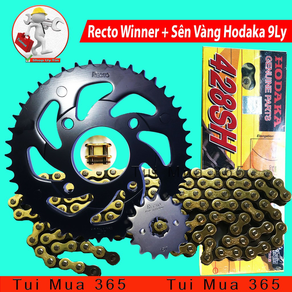 Nhông sên dĩa Recto Cover Honda Winner 150cc – Sên Vàng Hodaka 9 Ly ( Malaysia )