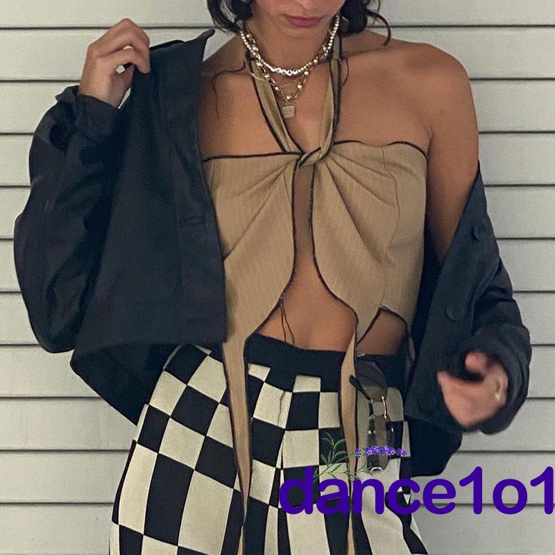 Áo Croptop Trễ Vai Hoạ Tiết Kẻ Sọc Cho Phái Nữ | BigBuy360 - bigbuy360.vn