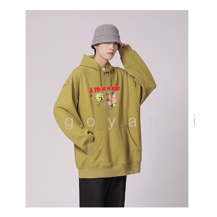 Áo hoodie GOYANGI Unisex TRUE FRIEND Day phong cách Hàn Quốc