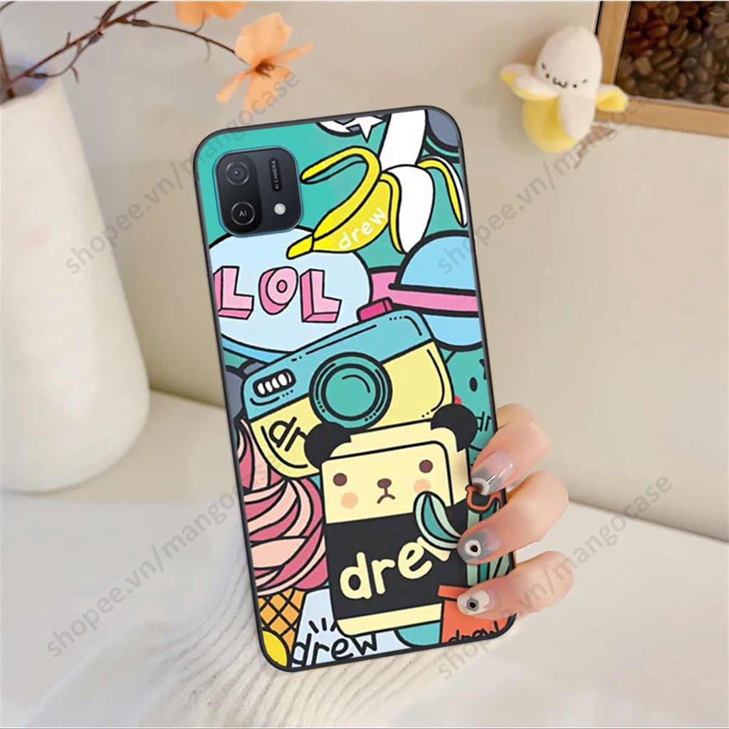 Ốp lưng điện thoại Oppo A16k drew, kaws, bape cao cấp, vỏ ốp rẻ đẹp