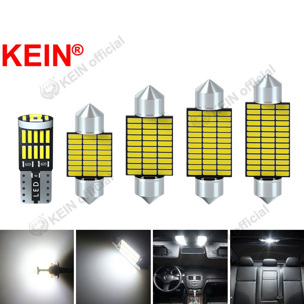 Bóng Đèn Led T10 W5W 31MM 36MM 39MM 41MM Ánh Sáng Trắng Dành Cho Ô Tô / Mô Tô