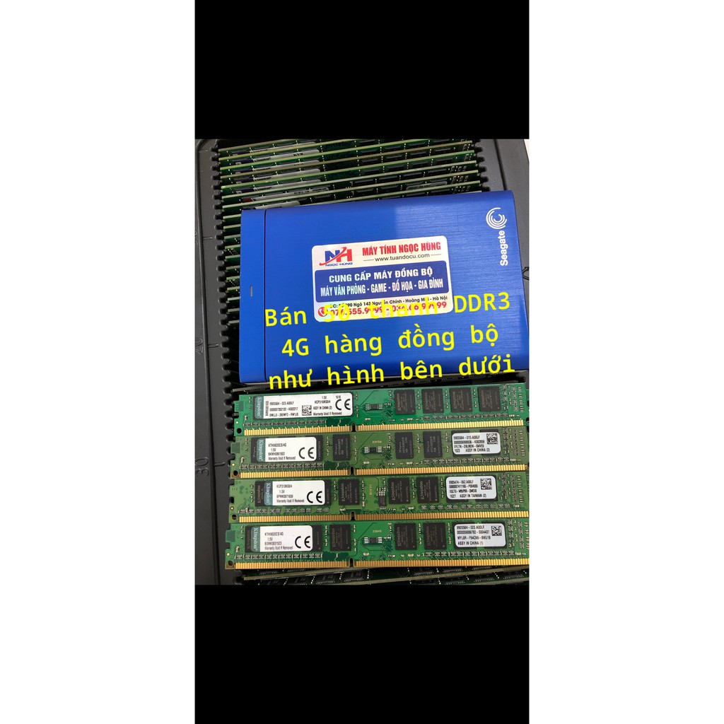 Bán Ram DDR3 4G hàng bóc máy đẹp như mới