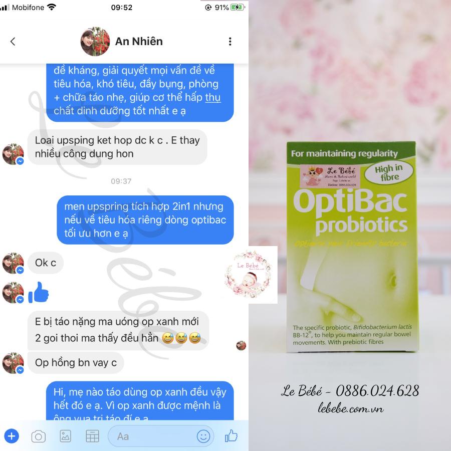 Men vi sinh Optibac xanh táo Optibac Probiotics ( 30 gói)