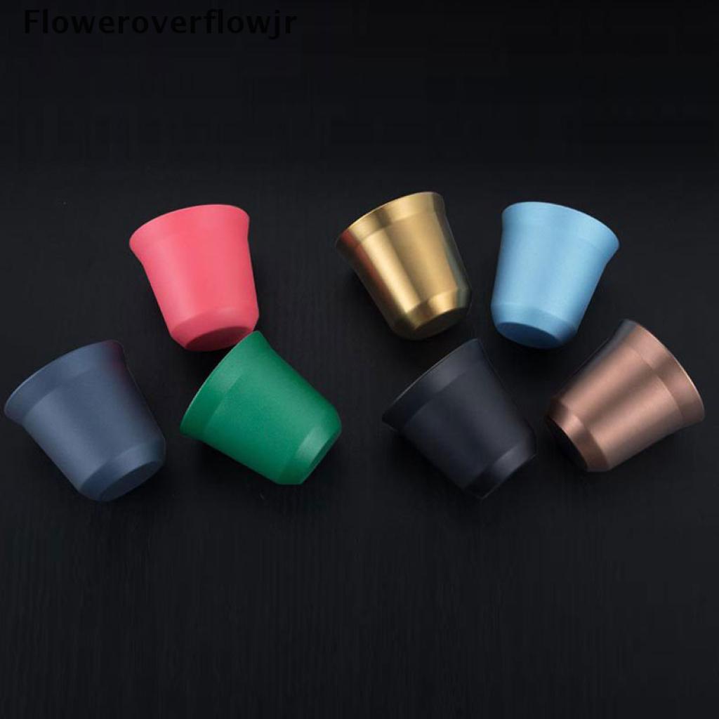 Set 2 Cốc Uống Cà Phê Espresso Bằng Thép Không Gỉ Cách Nhiệt Hai Lớp