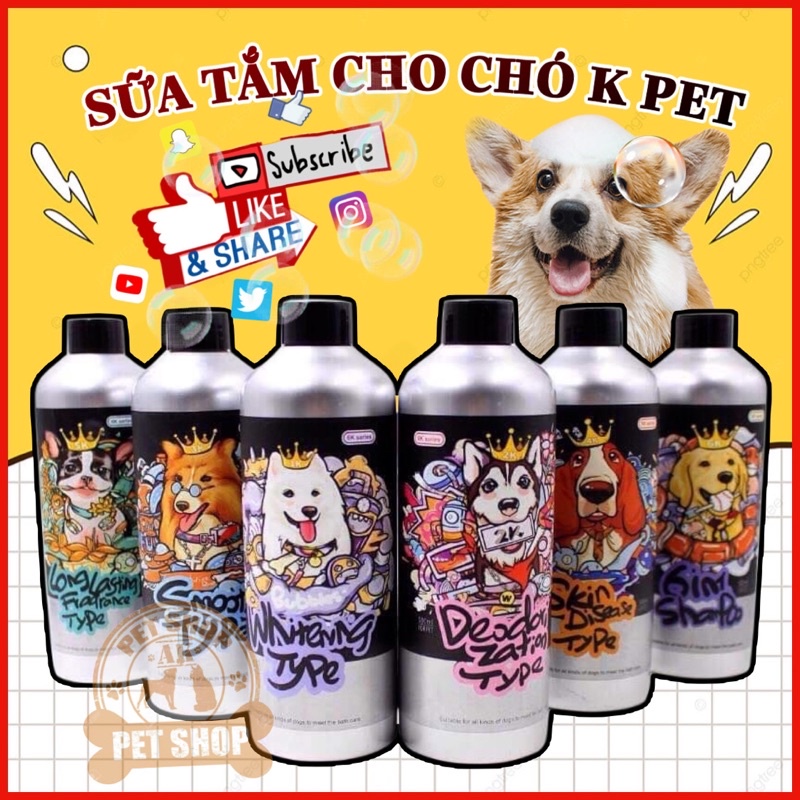 [Mã FMCG0404 giảm 10% đơn 350k] SỮA TẮM KPET CHÓ MÈO - 500ml