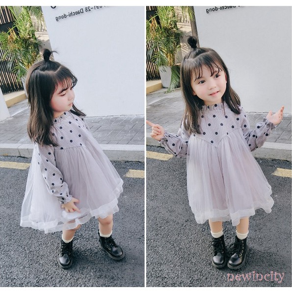 ✿ Korean Girls Dress Autumn Kids Long Sleeve Dress