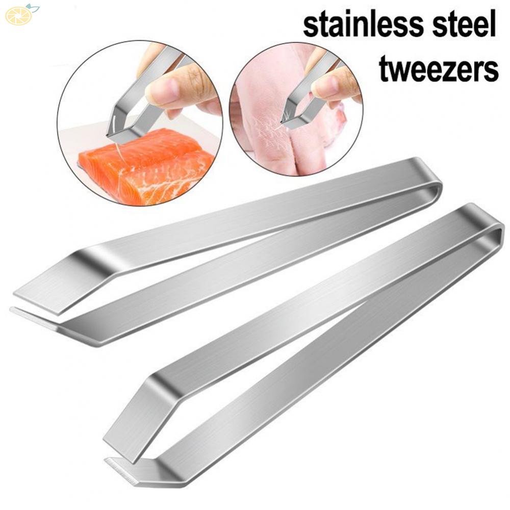 【VARSTR】Fish Bone Tweezers Remover Pincer Seafood Tools Stainless Steel Clip Style