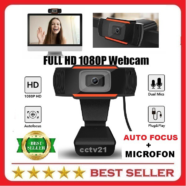 Webcam 1080 Hd Plug & Play Auto Focus Tích Hợp Micro