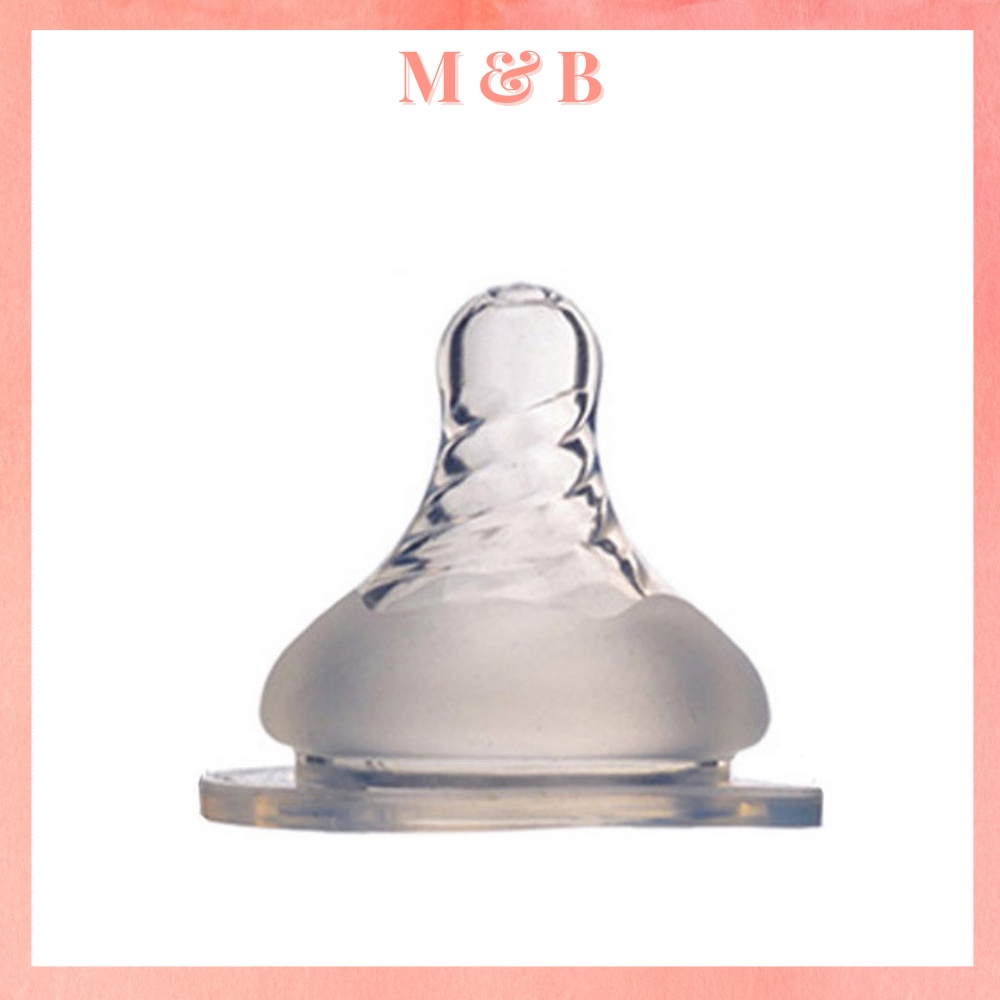 Núm ti, núm vú silicon siêu mềm, siêu co giãn Size S, M, L, Sử dụng được cho hầu hết các loại bình