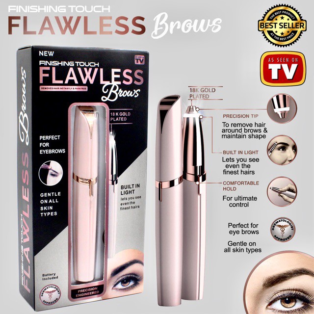 Máy Tỉa Lông Mày  FREESHIP  Bút Tỉa Lông Mày, Máy Tỉa Lông Mày Cao cấp Flawless Brows . Thiết kế Nhỏ gọn, đẹp, rẻ, Cực