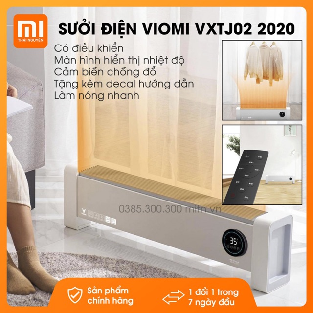 Sưởi Xiaomi Viomi Baseboard VXTJ02 MODEL 2020, có màn hình, điều khiển hồng ngoại