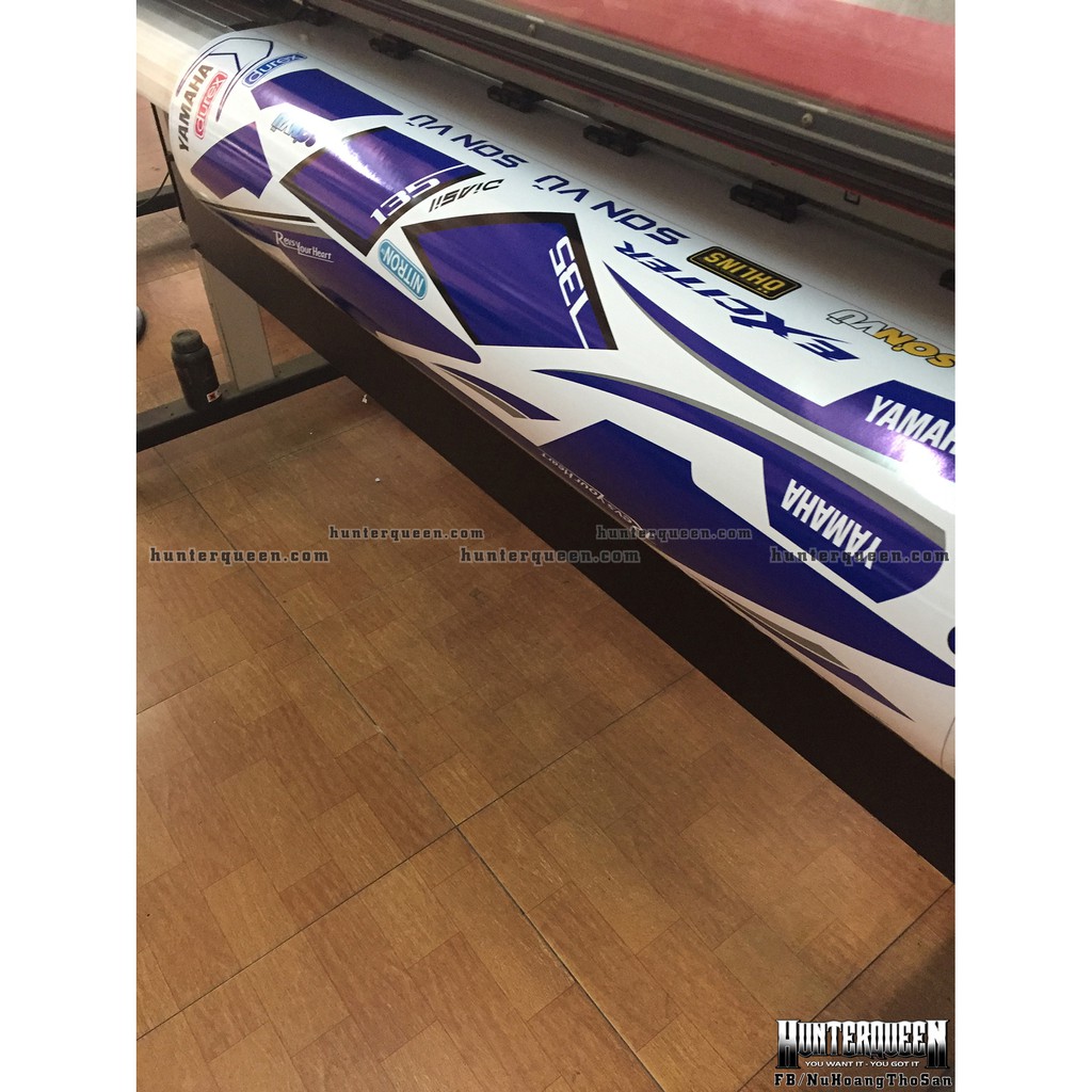 Tem rời Exciter 2011. GP xanh bạc, chế tem ex150. Ex 135 đời 2011 đến 2014.