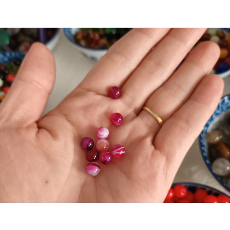 32 viên đá thanh tẩy bài, làm handmade, xỏ DIY, sưu tầm, trang trí bể cá