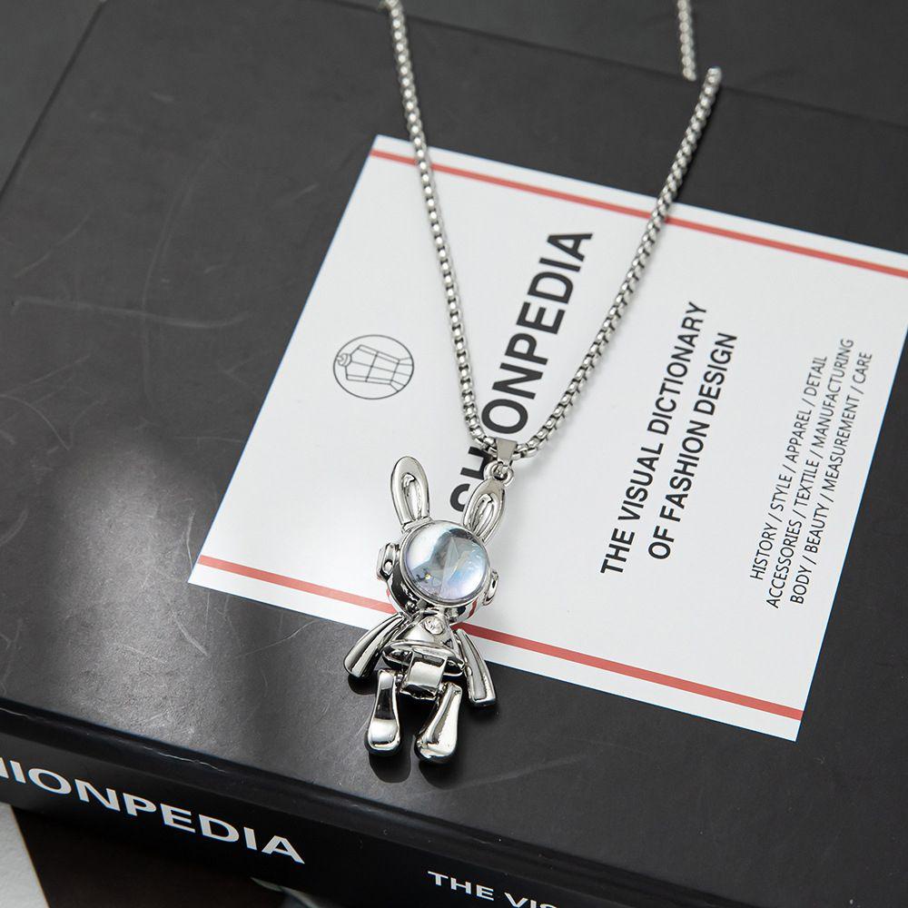 Vòng Cổ Choker Bằng Thép Không Gỉ Hình Thỏ Phong Cách Punk Hiphop Cá Tính Dành Cho Nam