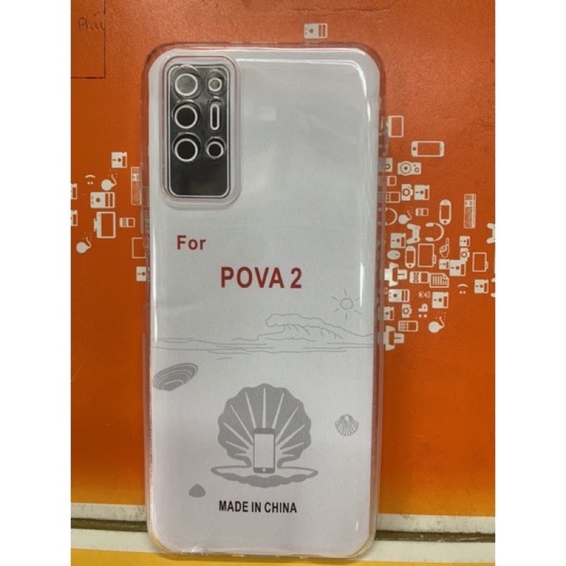 Ốp lưng Tecno Pova 2 / Pova2 dẻo viền xi lưng màu cụm viền xi bảo vệ cam