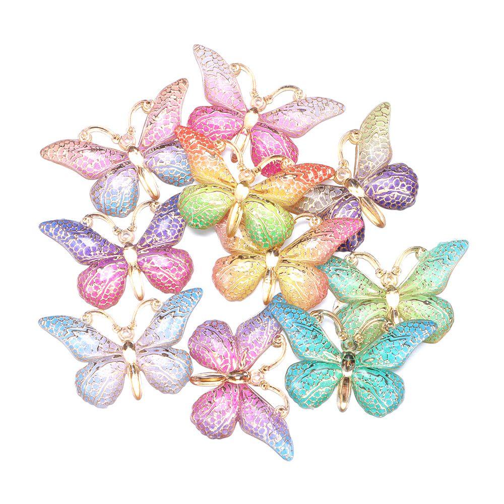 Set 10 Phụ Kiện Trang Trí Điện Thoại Hình Bướm Xinh Xắn