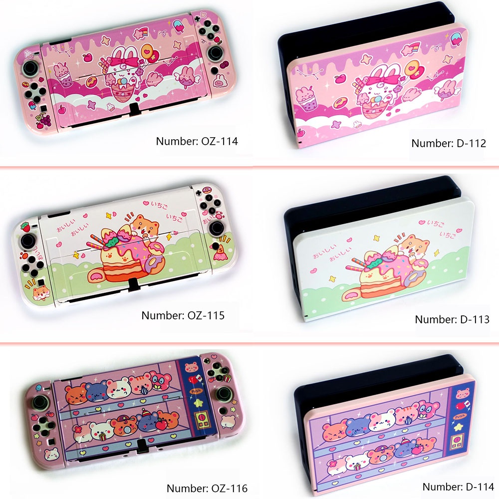 Vỏ Bảo Vệ Chống Trầy Xước Họa Tiết Hoạt Hình Dễ Thương Cho Tay Cầm Chơi Game Nintendo Switch Oled