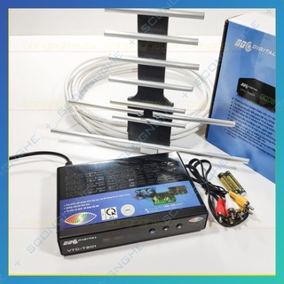 Đầu thu kĩ thuật số mặt đất DVB T2 VTC T201 tặng Anten kèm dây 15m