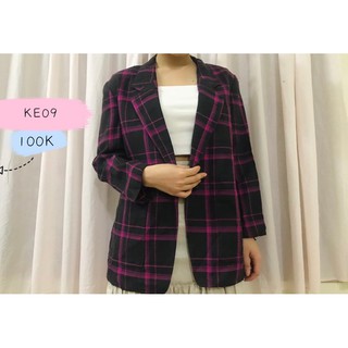 [KE16 +KE09] Blazer, Vest kẻ