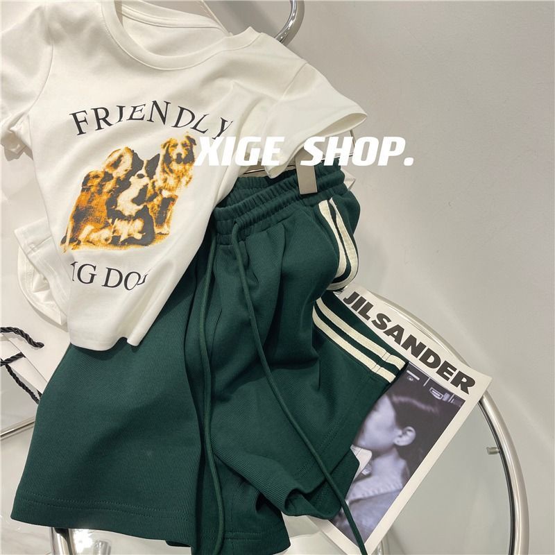 Quần Short Thể Thao Lưng Cao Ống Rộng Phong Cách Retro Mỹ