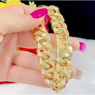 Lắc tay nam lẫn nữ kiểu chạm mạ vàng 18k cực đẹp 110822