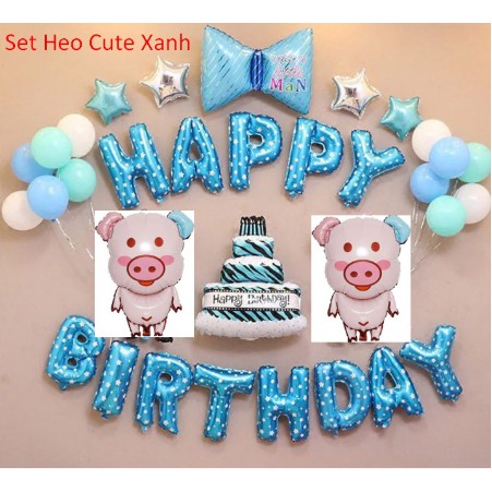 Combo trang trí sinh nhật CHUỘT CON/ heo peppa pig dễ thương