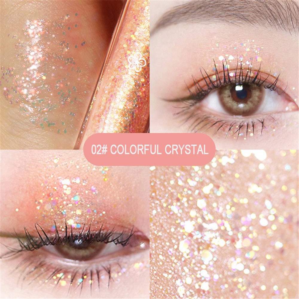 Phấn Mắt Dạng Lỏng Qibest 5 Màu Tùy Chọn Nhanh Khô Tiện Dụng Cho Người Mới Bắt Đầu