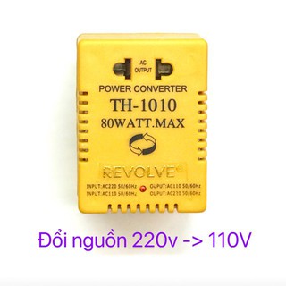 Biến áp 80W đổi nguồn  220V ra 110V 120V Revolve TH-1010 - Biến áp 80W