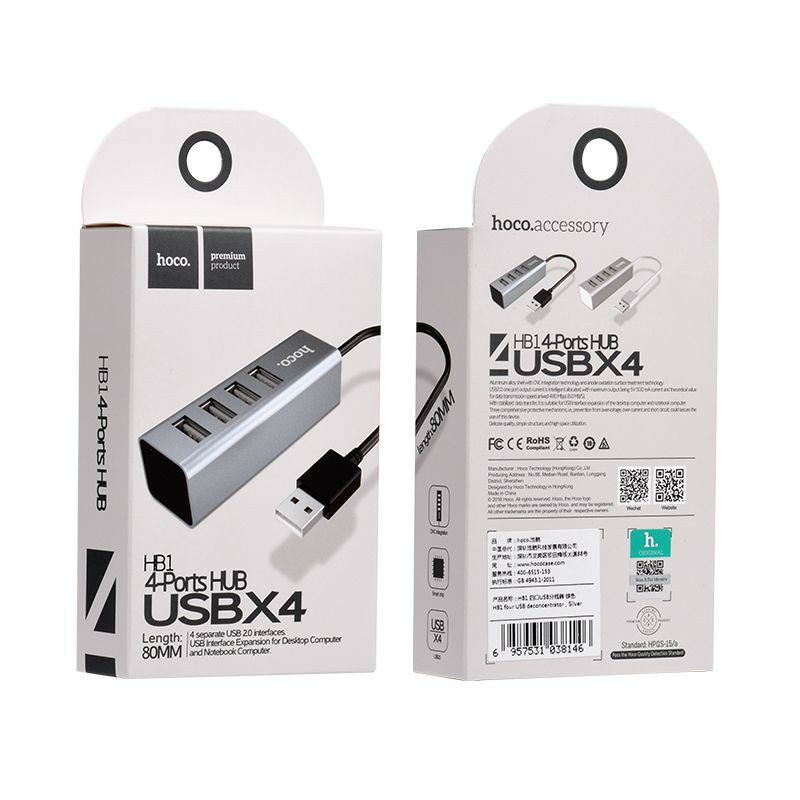 Bộ Hub 4 cổng USB Hoco HB1 Chính Hãng - Bảo hành 12 tháng