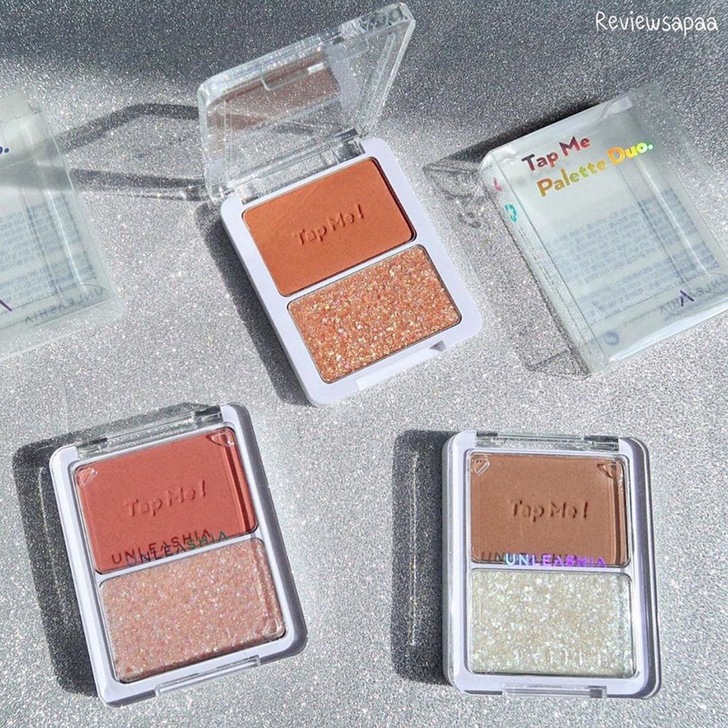 Bảng Phấn Mắt 2 Màu Ánh Nhũ Lung Linh Unleashia Tap Me Palette Duo 8.4g