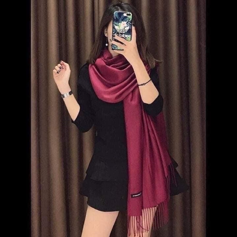 Khăn cashmere một màu , khăn trơn một màu