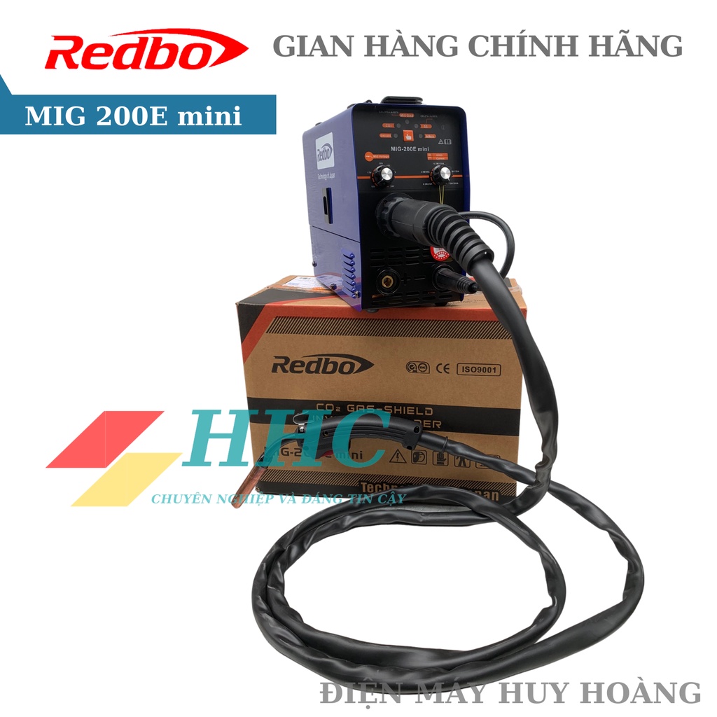 Máy Hàn Mig Không Dùng Khí Mini Redbo Mig 200E, máy hàn mig cao cấp cho thợ hàn không chuyên