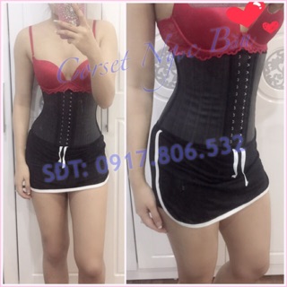 Latex SIÊU SIẾT GIẢM BỤNG MỠ VÀ EO cao su 100% (Corset Ngọc Bầu)