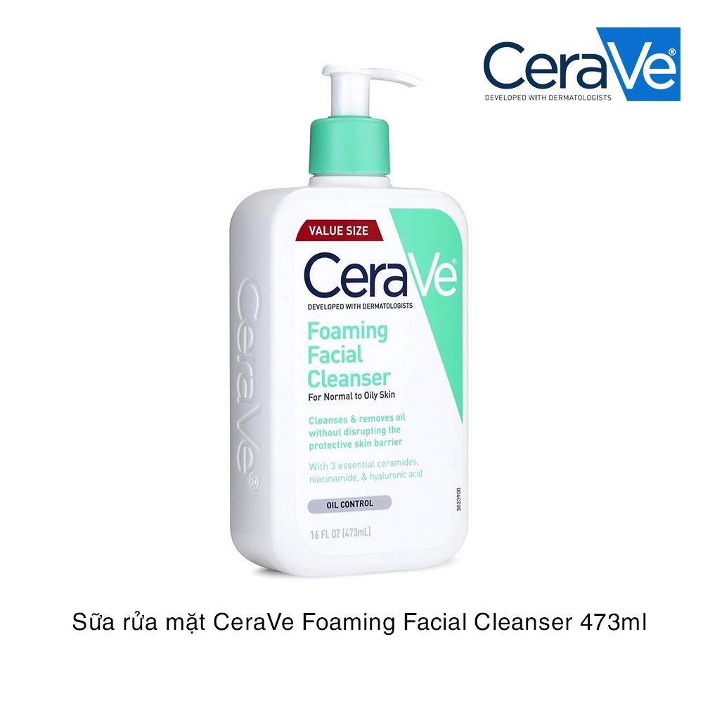 Sữa rửa mặt CeraVe Foaming Cleanser (bản Pháp) | BigBuy360 - bigbuy360.vn