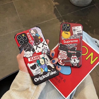 Ốp Điện Thoại Chống Sốc In Hình kaws Cho IPhone se2 12 11 Pro Xs Max XR 8 7Plus