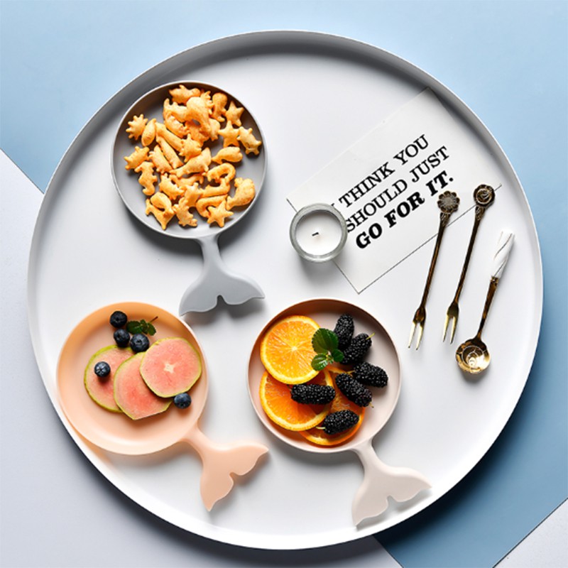 Đĩa đựng đồ ăn tráng miệng/ trái cây bằng lúa mạch đa năng tiện dụng | BigBuy360 - bigbuy360.vn