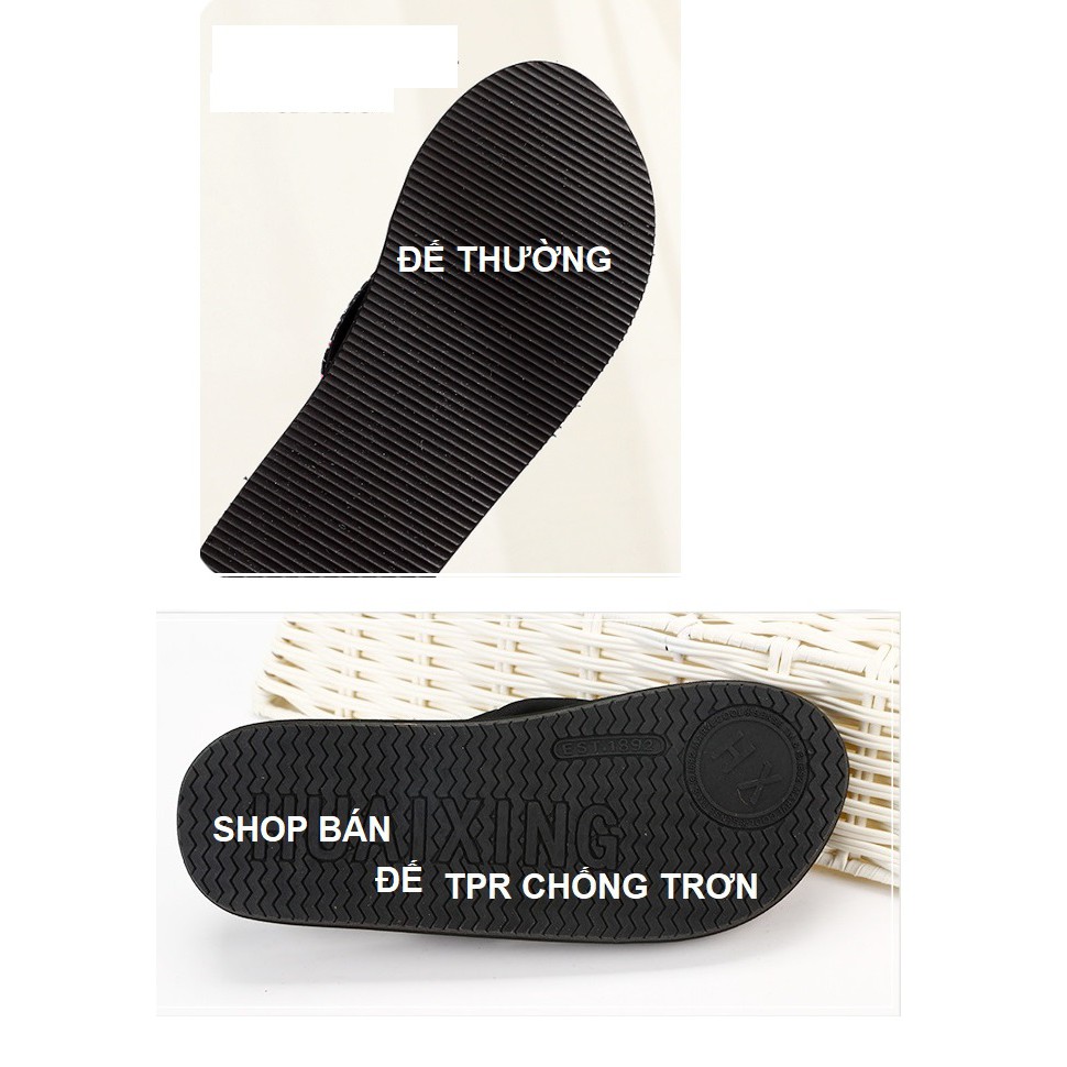 (SẴN HÀNG) Dép Đi Biển Đính Nơ Đế Chống Trơn Quai Ngang Cao 3cm