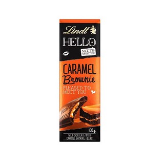 Socola sữa với caramel & brownie hiệu lindt hello thanh 100gr