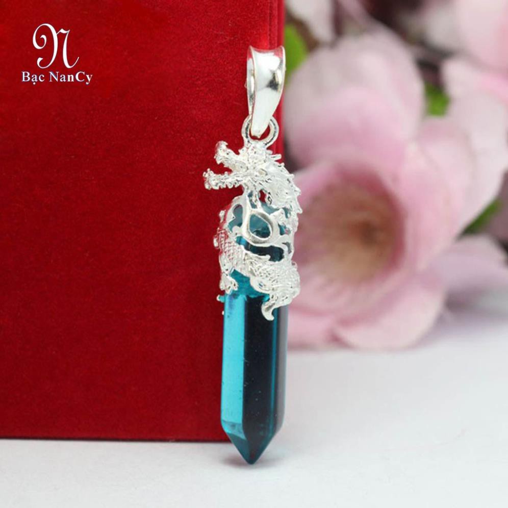 ⚡ CAO CẤP ⚡ Mặt Dây Chuyền Bạc Nam Bút Huyết Rồng Xanh Dương - Thương Hiệu Bạc NanCy - MN1 -TRANG SỨC