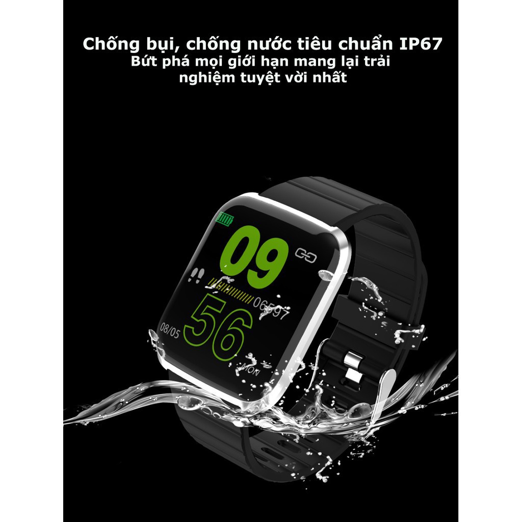 Đồng Hồ Thông Minh 116pro - Sự Kết Hợp Hoàn Hảo Thể Thao Và Công Nghệ - Kết Nối Điện Thoại