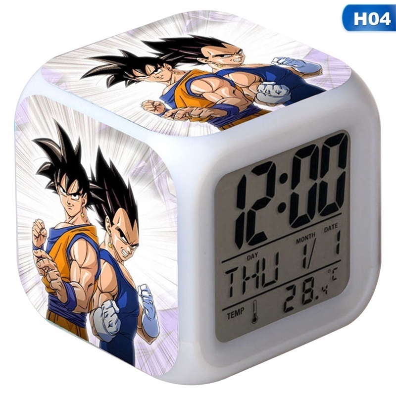 Đồng Hồ Báo Thức Có Đèn Led Kiểu Dáng Phim Hoạt Hình Dragon Ball