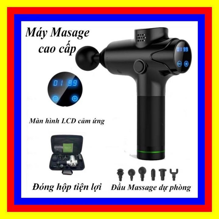 💥𝑭𝑹𝑬𝑬𝑺𝑯𝑰𝑷💥Máy Massage Cầm Tay Cao Cấp EM003 với 6 đầu 20 chế độ giảm mệt mỏi, tăng tuần hoàn máu, giảm đau nhứ