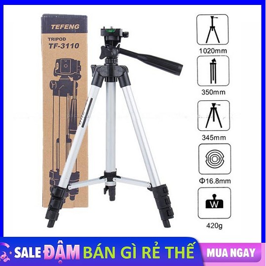 Bộ 1 Tripod TF-3110 kèm 1 Kẹp điện thoại