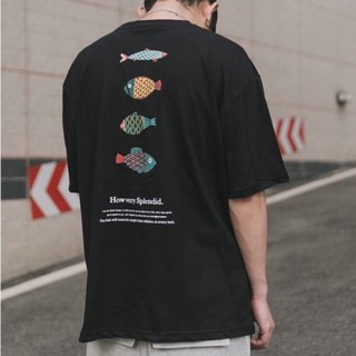 [ Có Ảnh Thật ] Áo thun unisex tay lỡ form rộng - phông CON CÁ