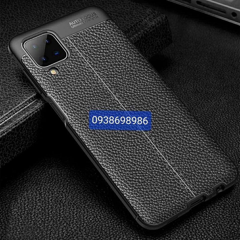 ốp lưng vân da samsung A12 chính hãng auto focus