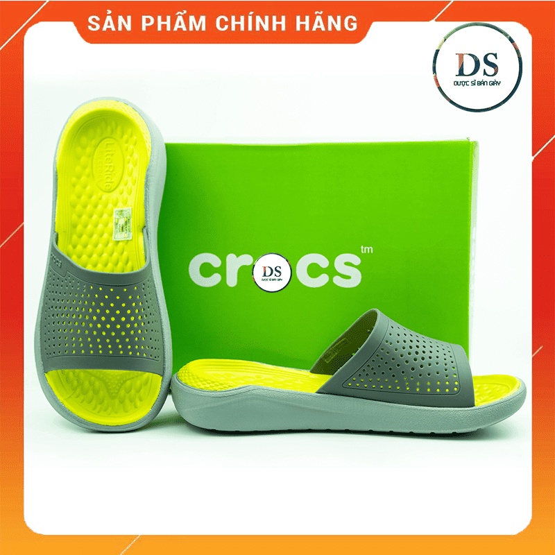 Dép Lê Cross LiteRide Chống Nước Kiểu Dáng Thời Trang Màu Xám Đế Vàng Ghi Siêu Hot